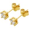 imageAmazon Essentials Plated Sterling Silver Cubic Zirconia Stud Earrings Round ampamp PrincessWhiteYellow Gold