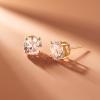 imageAmazon Essentials Plated Sterling Silver Cubic Zirconia Stud Earrings Round ampamp PrincessWhiteYellow Gold