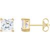 imageAmazon Essentials Plated Sterling Silver Cubic Zirconia Stud Earrings Round ampamp PrincessWhiteYellow Gold