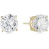 imageAmazon Essentials Plated Sterling Silver Cubic Zirconia Stud Earrings Round ampamp PrincessWhiteYellow Gold