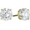 imageAmazon Essentials Plated Sterling Silver Cubic Zirconia Stud Earrings Round ampamp PrincessWhiteYellow Gold