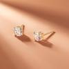 imageAmazon Essentials Plated Sterling Silver Cubic Zirconia Stud Earrings Round ampamp PrincessWhiteYellow Gold