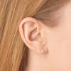 imageAmazon Essentials Plated Sterling Silver Cubic Zirconia Stud Earrings Round ampamp PrincessWhiteYellow Gold