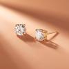imageAmazon Essentials Plated Sterling Silver Cubic Zirconia Stud Earrings Round ampamp PrincessWhiteYellow Gold