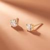 imageAmazon Essentials Plated Sterling Silver Cubic Zirconia Stud Earrings Round ampamp PrincessWhiteYellow Gold