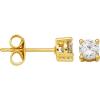 imageAmazon Essentials Plated Sterling Silver Cubic Zirconia Stud Earrings Round ampamp PrincessWhiteYellow Gold