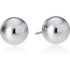 imageAmazon Essentials Plated Sterling Silver Polished Ball Stud Earrings  previously Amazon CollectionSilver