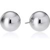 imageAmazon Essentials Plated Sterling Silver Polished Ball Stud Earrings  previously Amazon CollectionSilver