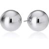 imageAmazon Essentials Plated Sterling Silver Polished Ball Stud Earrings  previously Amazon CollectionSilver