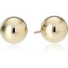 imageAmazon Essentials Plated Sterling Silver Polished Ball Stud Earrings  previously Amazon CollectionYellow Gold