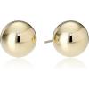 imageAmazon Essentials Plated Sterling Silver Polished Ball Stud Earrings  previously Amazon CollectionYellow Gold