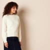 imageAmazon Essentials Ribbed Long Sleeve Sweaters for Women CrewneckEggshell White