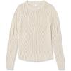 imageAmazon Essentials Womens 100 Cotton Crewneck Cable SweaterBeige