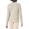 imageAmazon Essentials Womens 100 Cotton Crewneck Cable SweaterBeige