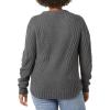 imageAmazon Essentials Womens 100 Cotton Crewneck Cable SweaterCharcoal Heather