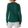 imageAmazon Essentials Womens 100 Cotton Crewneck Cable SweaterDark Green