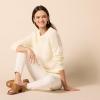 imageAmazon Essentials Womens 100 Cotton Crewneck Cable SweaterIvory