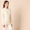 imageAmazon Essentials Womens 100 Cotton Crewneck Cable SweaterIvory