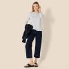 imageAmazon Essentials Womens 100 Cotton RegularFit LongSleeve Crewneck TShirtLight Grey Heather