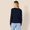 imageAmazon Essentials Womens 100 Cotton RegularFit LongSleeve VNeck TShirtNavy