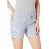 imageAmazon Essentials Womens 5quot Inseam Drawstring Linen Blend Shorts Available in Plus SizeBlue White Stripe