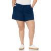imageAmazon Essentials Womens 5quot Inseam Drawstring Linen Blend Shorts Available in Plus SizeDark Blue