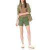 imageAmazon Essentials Womens 5quot Inseam Drawstring Linen Blend Shorts Available in Plus SizeMilitary Green