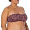 imageAmazon Essentials Womens Bandeau Swimsuit Top Available in Plus Size  Discontinued ColorsBrick Red Leopard
