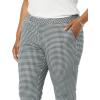 imageAmazon Essentials Womens BiStretch Full Length Straight Leg PantWhite Gingham