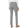 imageAmazon Essentials Womens BiStretch Full Length Straight Leg PantWhite Gingham