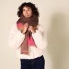 imageAmazon Essentials Womens Brushed Textured ScarfNeon PinkDark Chestnut Brown