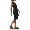 imageAmazon Essentials Womens Cap Sleeve BoatNeck Faux Wrap DressBlack