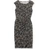 imageAmazon Essentials Womens Cap Sleeve BoatNeck Faux Wrap DressBlack Ditsy Floral