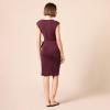imageAmazon Essentials Womens Cap Sleeve BoatNeck Faux Wrap DressBurgundy