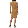 imageAmazon Essentials Womens Cap Sleeve BoatNeck Faux Wrap DressDark Camel Leopard