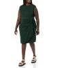 imageAmazon Essentials Womens Cap Sleeve BoatNeck Faux Wrap DressDark Green Animal