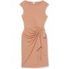 imageAmazon Essentials Womens Cap Sleeve BoatNeck Faux Wrap DressLight Brown