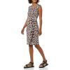 imageAmazon Essentials Womens Cap Sleeve BoatNeck Faux Wrap DressMulticolor Floral