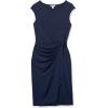 imageAmazon Essentials Womens Cap Sleeve BoatNeck Faux Wrap DressNavy