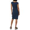 imageAmazon Essentials Womens Cap Sleeve BoatNeck Faux Wrap DressNavy