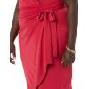 imageAmazon Essentials Womens Cap Sleeve BoatNeck Faux Wrap DressRaspberry Red