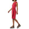imageAmazon Essentials Womens Cap Sleeve BoatNeck Faux Wrap DressRaspberry Red