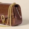 imageAmazon Essentials Womens Chain Shoulder BagBrown Faux Crocodile
