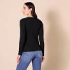imageAmazon Essentials Womens Cinched VNeck Long Sleeve SlimFit RibKnit TShirt Pack of 2BlackCaramel