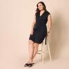 imageAmazon Essentials Womens Classic Cap Sleeve Wrap Dress Available in Plus SizeBlack