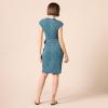 imageAmazon Essentials Womens Classic Cap Sleeve Wrap Dress Available in Plus SizeBlue Daisy