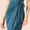 imageAmazon Essentials Womens Classic Cap Sleeve Wrap Dress Available in Plus SizeBlue Daisy