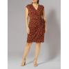imageAmazon Essentials Womens Classic Cap Sleeve Wrap Dress Available in Plus SizeBrown Floral Print
