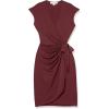 imageAmazon Essentials Womens Classic Cap Sleeve Wrap Dress Available in Plus SizeBurgundy