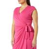 imageAmazon Essentials Womens Classic Cap Sleeve Wrap Dress Available in Plus SizeDark Pink